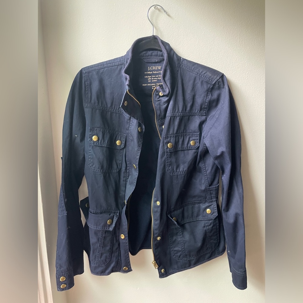 Navy blue JCrew jacket.